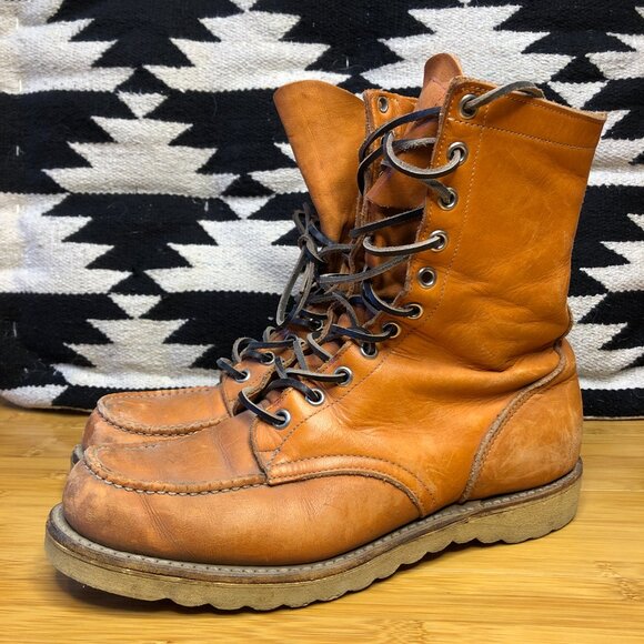 Vintage Workboots Lineman Mens 8 Womens 9 9.5 Leather Laces Work USA - Picture 2 of 11